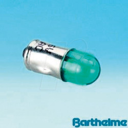 70112870 Single LED BA7S green 24 - 28 V AC/DC 95°