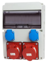 Rozdzielnica stacjonarna 11M 32A/5P 16A/5P 2x230V IP66 RSW112