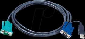 2L-5202U KVM cable VGA USB, black, 1.8 m