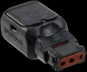 Connector, 3 pole, pitch 2.54 mm, straight, black, D369-P33-NP0