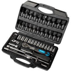 Faithfull FAISOC1446MQ 1/4in Socket Set, 46 Piece