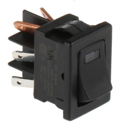 Przełącznik kołyskowy Wł.-wył. podświetlany 3 A DPST Czarny C & K