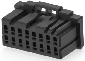 Socket housing, 16 pole, pitch 2.5 mm, straight, black, 1-1827864-8