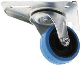 Koło samonastawne średnica kabla 75mm Płyta Flexello 90kg wysokość całkowita 95mm