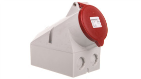 Gniazdo Naścienne 2-Częściowe 32A 5P 6H 400V Ip44 Zaciski Śrubowe Men1557