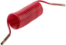 Przewód pneumatyczny spiralny długość 3.6m średnica zew: 10mm średnica wew: 8mm RS PRO Złącze BSP 1/4 cala męskie PA