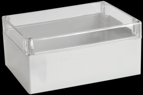 2223100 Polycarbonate housing, clear top part, 200x150x75 mm