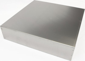 Aluminum enclosure, (L x W x H) 432 x 432 x 102 mm, natural, 1444-17174