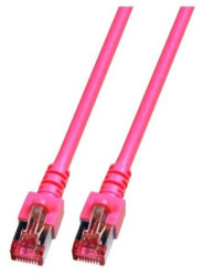 Patch cable, RJ45 plug, straight to RJ45 plug, straight, Cat 6, S/FTP, LSZH, 0.5 m, magenta, K5519.0,5