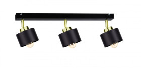 Spot nowoczesny 3xE27 SIMPLY BLACK/GOLD