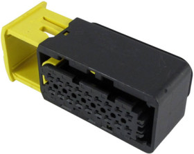 Socket, unequipped, 18 pole, straight, 2 rows, black, 1-1563759-1