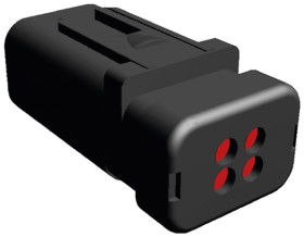 Złącze samochodowe 4-pinowe TE Connectivity 2-rzędowe Męski AMPSEAL 16 Montaż na zacisku Obudowa złącza samochodowego