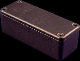 Aluminum die cast enclosure, (L x W x H) 89 x 35 x 26 mm, black (RAL 9005), IP54, 1550ABK