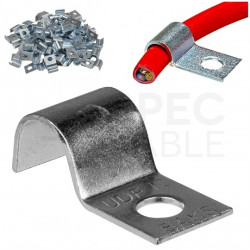 BAKS Uchwyt kablowy UDF 25mm metalowy pojedynczy 100szt.