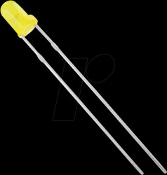 3034Y1D-ESA-E LED 3mm, wired, yellow, 3000 mcd, 60°