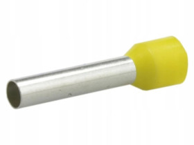 Końcówka tulejkowa izolowana typ HI / TE DIN 6,0mm2 / 18mm miedziana cynowana galwanicznie żółta Elpromet 100szt.