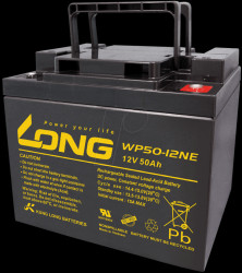WP 50-12NE Maintenance-free rechargeable lead-fleece battery, 50 Ah, 12 V
