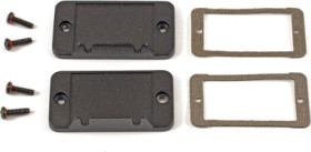 EMI/RFI end plate, aluminum, (L x W) 62 x 33.93 mm, black, for series 1457, 1457CEPF