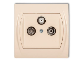 LOGO Gniazdo antenowe RTV-SAT końcowe 15dB beżowy 1LGS KARLIK