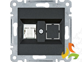 LUMINA Gniazdo komputerowe RJ45 kat.6 UTP czarne WL2153 HAGER