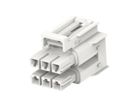 Wzmocnione złącze zasilania 6-pinowe TE Connectivity 15A 600 V AC