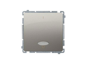 SIMON BASIC Wyłącznik 2-biegunowy z podświetleniem LED (moduł) szybkozłącza satynowy BMW2L.01/29 KONTAKT SIMON