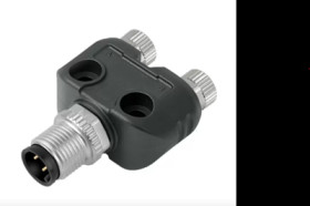 Adapter, 2 x M8 (3 pole, socket) to M12 (4 pole, plug), Y-shape, 79 5232 90 04