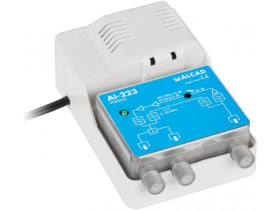 Wzmacniacz antenowy wewnętrzny CATV (RP 65 MHz) 12V AI-223 ALCAD