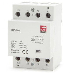 Stycznik modułowy 63-04 63A 4NC 230V 3P 3-FAZ IS63-3-04