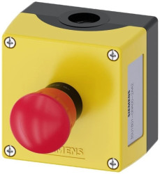 Kaseta z przyciskiem bezpieczeństwa 1R przez obrót żółta IP69k SIRIUS ACT 3SU1801-0NA00-2AA2