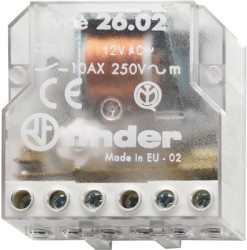 Current-surge relay, 2 Form A (N/O), 230 VAC, 10 A, 250 V, 400 W, 26.08.8.230.0000