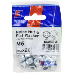 ForgeFix FPKNNW6 Nyloc Nut &amp; Washer M6 ForgePack 20