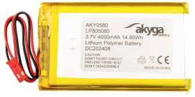 Pakiet akumulatorów Akumulator specjalny, LiPo Akyga LP805080, 3.7 V, 4000 mAh