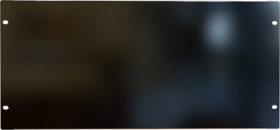 Blind plate, steel, (Ø) 222 mm, 5 U, black, PBFS19008BK2