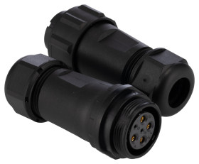 Przemysłowe złącza okrągłe 6, 6-pinowe SP21 Kabel, Układ szeregowy Wtyczka, gniazdo RS PRO