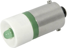 CML 18602251 Lampka sygnalizacyjna LED zielony BA9S 12 V/DC, 12 V/AC 2400 mcd