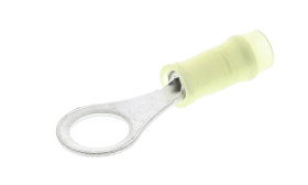 Zacisk oczkowy rozmiar przewodu 0.4mm² Ø , M4 izolowany Żółty TE Connectivity