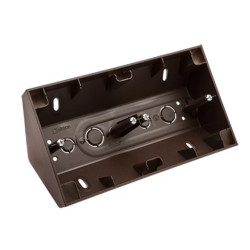 Simon 54 Premium Puszka natynkowa narożna podwójna brąz mat (met.) DPNR2/46