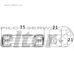 Pojemnik na akumulator 1x 18650 blaszki druk