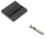 JS-06 Złacze do listew PH 2.54 mini-latch zaciskane na kable 1x6pin - 6-stykowa ( + terminale)