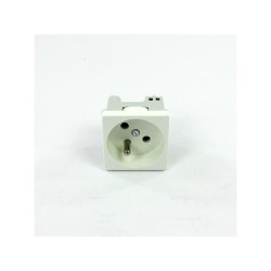 Gniazdo pojedyncze z uziemieniem białe 45mm K02/9 zaciski śrubowe CONNECT Kontakt-Simon