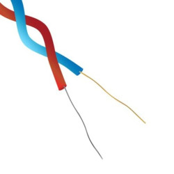 Przewód termoparowy T, -75 → +260 C., dł. 100m, izolacja: Teflon PFA, 1-żyłowy, RS PRO