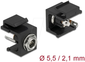 86849 Keystone Module DC 5.5 x 2.1 mm female black