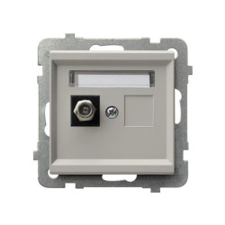 SONATA Gniazdo antenowe typu F pojedyncze kaszmir GPA-1RF/m/82