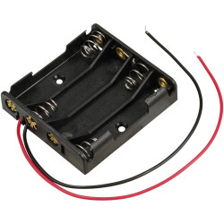 TRU COMPONENTS TC-13220676 Battery tray for 4x AAA Cable 51x47x12 mm