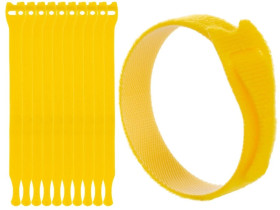 Opaski rzepowe 20x200 BTB Straps żółte /opakowanie 10szt./