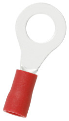 Zacisk oczkowy rozmiar przewodu 1.5mm² Ø 6.4mm izolowany średnica wew 6.4mm Czerwony RS PRO