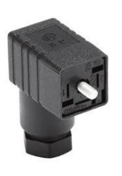 Złącze zaworowe typ A 18mm żeńskie 3-PIN 2A GML 216 NJ LED 24 VR YE black