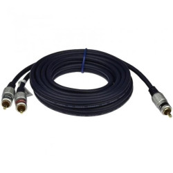 VITALCO RKD180 Kabel Audio do Subwoofera 1x RCA Cinch (wtyk) / 2x RCA Cinch (wtyk) 1m