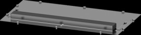 Bottom plate, with cable entry, steel, (W x H x D) 350 x 25.5 x 600 mm, 8PQ2300-6BA22
